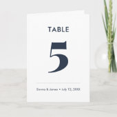 Navy Ampersand | Tafelnummer (gevouwen) (Voorkant)