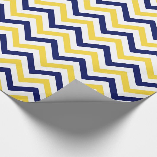Navy, ananas, Wht Large Chevron ZigZag Pattern Cadeaupapier (Hoek)