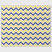Navy, ananas, Wht Large Chevron ZigZag Pattern Cadeaupapier (Vlak)