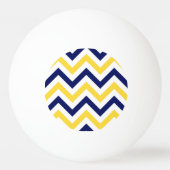 Navy, ananas, Wht Large Chevron ZigZag Pattern Pingpongbal (Voorkant)