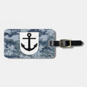 Navy Anchor Bagagelabel (Voorkant horizontaal)