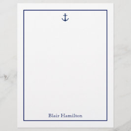 Navy Anchor Briefhoofd