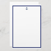 Navy Anchor Briefpapier (Voorkant / Achterkant)