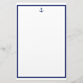 Navy Anchor Briefpapier