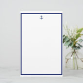 Navy Anchor Briefpapier (Staand voorkant)