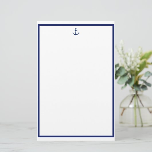 Navy Anchor Briefpapier (Staand voorkant)