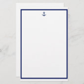 Navy Anchor Briefpapier (Voorkant / Achterkant)