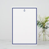 Navy Anchor Briefpapier (Staand voorkant)