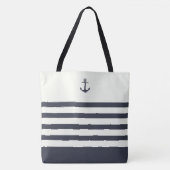 Navy Anchor Canvas tas (Voorkant)