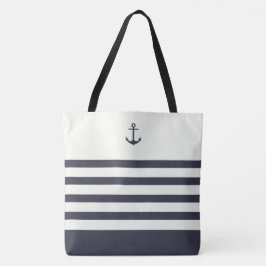 Navy Anchor Canvas tas