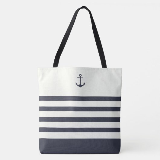 Navy Anchor Canvas tas (Voorkant)