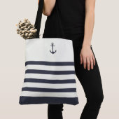 Navy Anchor Canvas tas (Dichtbij)