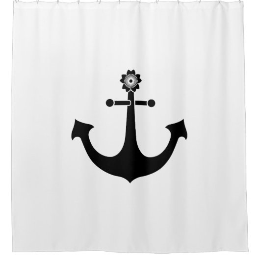 Navy anchor douchegordijn (Voorkant)