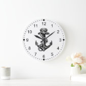 Navy Anchor en Rope Grote Klok (Huis)