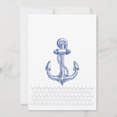 Navy Anchor God is Love Christelijk Wedding Kaart (Achterkant)