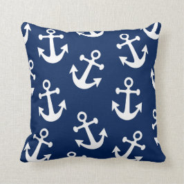 Navy Anchor Kussen