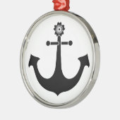 Navy anchor metalen ornament (Links)