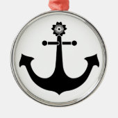 Navy anchor metalen ornament (Voorkant)