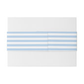 Navy Anchor Monogram Blue Sripes Nautical Wedding Uitnodigingen Wikkel (Achterkant Voorbeeld)