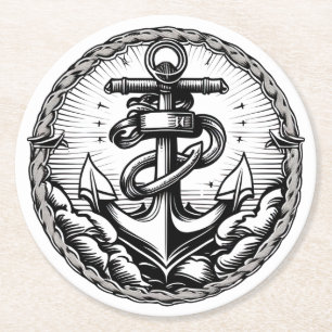 Navy Anchor Nautical Onderzetter