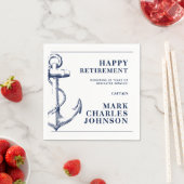 Navy Anchor Nautical Retirement Napkins Servet (Insitu)