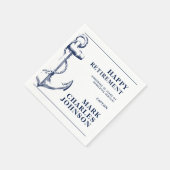Navy Anchor Nautical Retirement Napkins Servet (Hoek)