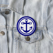 Navy Anchor Ronde Button 7,6 Cm (In situ)