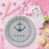 Navy Anchor Rope Nautical Napk Papieren Bordje (Feest)