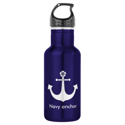 Navy anchor waterfles (Voorkant)