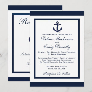 Navy Anchor - Weddenschap Kaart