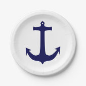 Navy Anchor White/Blue 7-inch bord (Voorkant)
