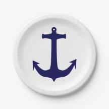 Navy Anchor White/Blue 7-inch bord