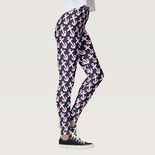 Navy Anchor Women's Leggings (Rechts)