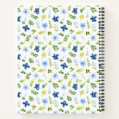 Navy and Baby Blue Floral Wedding Planner Notitieboek (Achterkant)