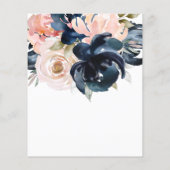 Navy and blush Baby voorspellingen party game. (Achterkant)