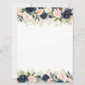 Navy and Blush Balloon onthullen uitnodiging (Achterkant)