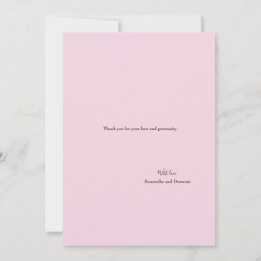 Navy and Blush Pink Script Bedankt voor Collage (Achterkant)