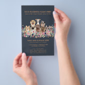 Navy and Brown Dog Service Pet Flyer (Hand)