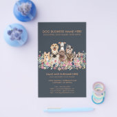 Navy and Brown Dog Service Pet Flyer (Enkel)