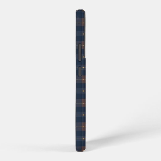 Navy and Brown Plaid Pattern Samsung Galaxy Hoesje (Rechterkant)