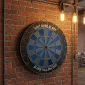 Navy and Charcoal Grit Over Glory Motivational Dartbord