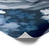 Navy and Dusty Blue Floral Art Poster 3 of 3 (Hoek)
