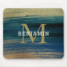 Navy and Gold Abstract monogram Mannen