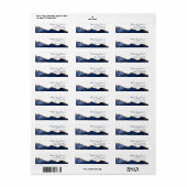 Navy and Gold Agate Precious Stone Label (Full Sheet)