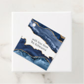Navy and Gold Agate Wedding Bedankjes Labels (In situ)