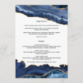 Navy and Gold Agate Wedding Menu (Voorkant)