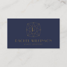 Navy and Gold Art Dec Gem Social Media Monogram