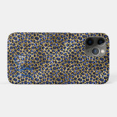 Navy and Gold Cheetah Monogram Case-Mate iPhone Case (Achterkant (horizontaal))