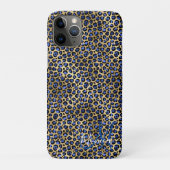 Navy and Gold Cheetah Monogram Case-Mate iPhone Case (Achterkant)