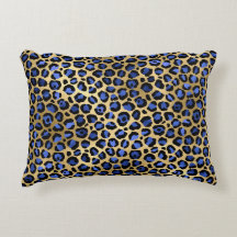 Navy and Gold Cheetah Print